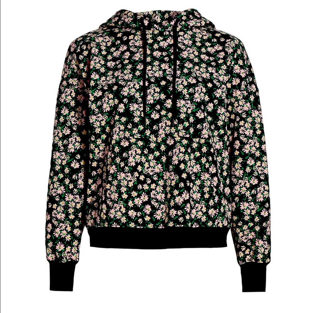 alice + olivia backless hooded sweatshirt